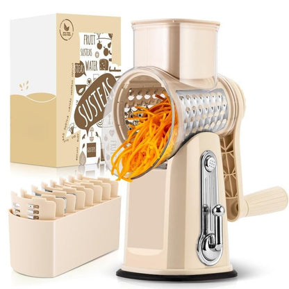 Handheld Rotary Cheese Grater with 5 Blades 🧀