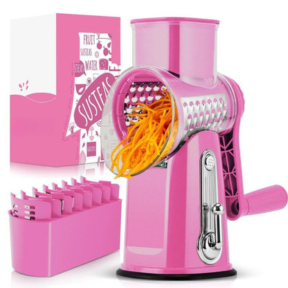 Handheld Rotary Cheese Grater with 5 Blades 🧀