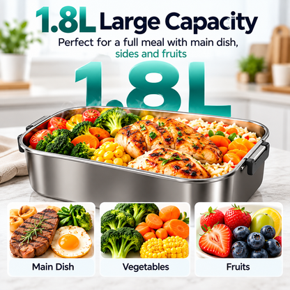 1.8L Portable Electric Lunch Box for Home & Car